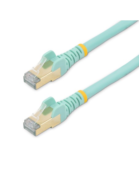 StarTech.com Cable de 5m de Red Ethernet CAT6a Aqua RJ45 STP