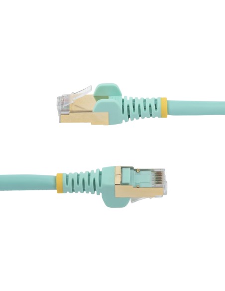 StarTech.com Cable de 5m de Red Ethernet CAT6a Aqua RJ45 STP