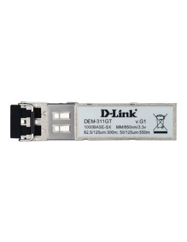 D-Link DEM-311GT red modulo transceptor Fibra óptica 1000 Mbit s SFP 850 nm