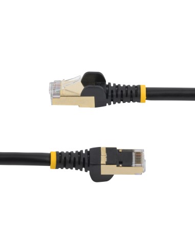 StarTech.com Cable de 7,5m de Red Ethernet Cat6a Negro sin Enganches con Alambre de Cobre