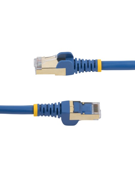 StarTech.com Cable de 7,5m de Red Ethernet Cat6a Azul sin Enganches con Alambre de Cobre