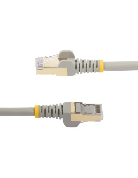 StarTech.com Cable de 7,5m de Red Ethernet Cat6a Gris sin Enganches con Alambre de Cobre
