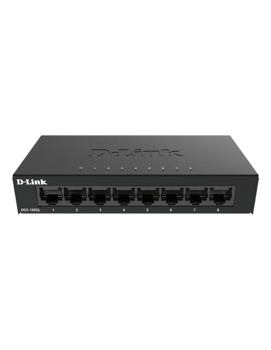 D-Link DGS-108GL No administrado Gigabit Ethernet (10 100 1000) Negro