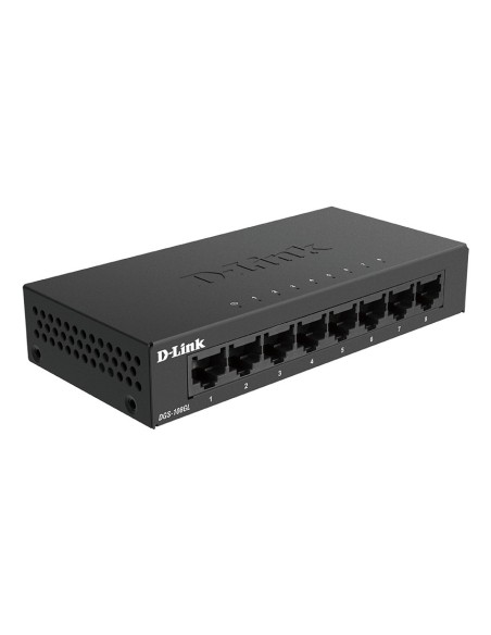 D-Link DGS-108GL No administrado Gigabit Ethernet (10 100 1000) Negro D-Link DGS-108GL No administrado Gigabit Ethernet (10 100 1000) Negro