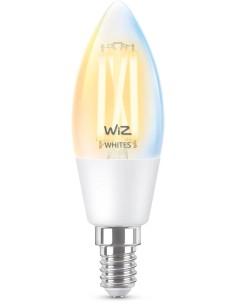 WiZ Bombilla con filamento transparente 40 W C35 E14
