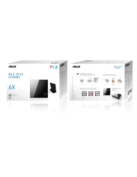 ASUS SBC-06D2X-U unidad de disco óptico Blu-Ray DVD Combo Negro ASUS SBC-06D2X-U unidad de disco óptico Blu-Ray DVD Combo Negro