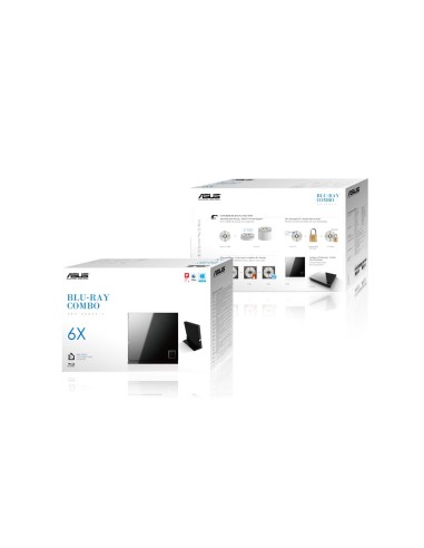 ASUS SBC-06D2X-U unidad de disco óptico Blu-Ray DVD Combo Negro