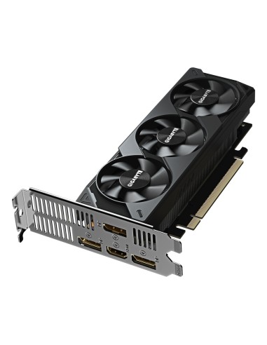 GIGABYTE GeForce RTX 5060 OC Low Profile 8G Tarjeta Gráfica - 8GB GDDR7, 128bit, PCI-E 5.0, 2512 MHz Frecuencia del núcleo, 3 x