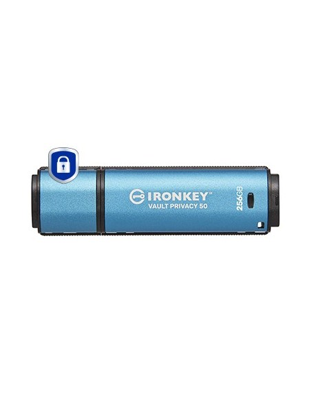 Kingston Technology IronKey 256GB Vault Privacy 50 cifrado AES-256, FIPS 197 Kingston Technology IronKey 256GB Vault Privacy 50 cifrado AES-256, FIPS 197