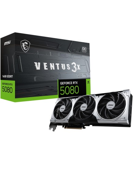 MSI VENTUS GEFORCE RTX 5080 16G 3X OC PLUS tarjeta gráfica NVIDIA 16 GB GDDR7