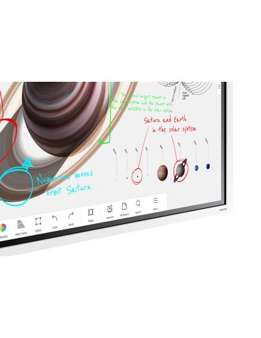 Samsung WM55B pizarra blanca interactiva 139,7 cm (55") 3840 x 2160 Pixeles Pantalla táctil Gris, Blanco