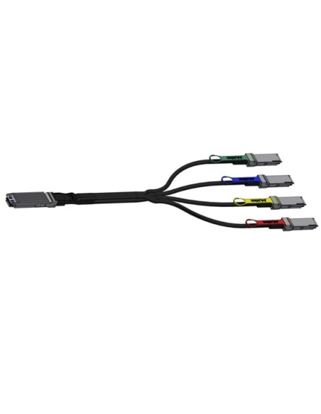Nvidia MCA7J75-N005 Cable de fibra óptica e InfiniBand 5 m OSFP 4xQSFP112 Negro