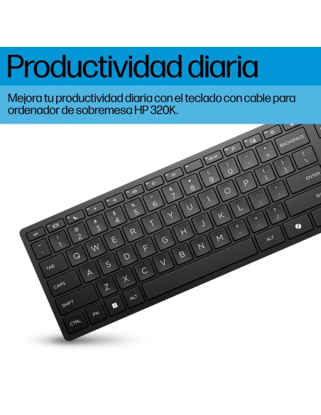 HP Teclado de sobremesa con cable 320K HP Teclado de sobremesa con cable 320K