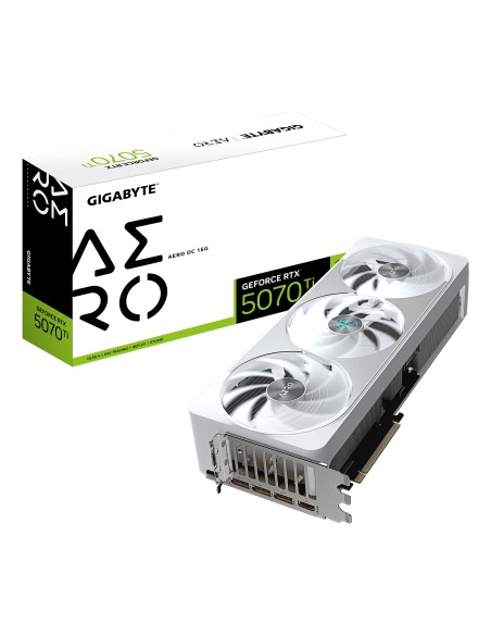 GIGABYTE GeForce RTX 5070 Ti AERO OC 16G Tarjeta Gráfica - 16GB GDDR7, 256 bits, PCI-E 5.0, 2588 MHz Core Clock, 3 x DP 2.1a, 1 GIGABYTE GeForce RTX 5070 Ti AERO OC 16G Tarjeta Gráfica - 16GB GDDR7, 256 bits, PCI-E 5.0, 2588 MHz Core Clock, 3 x DP 2.1a, 1