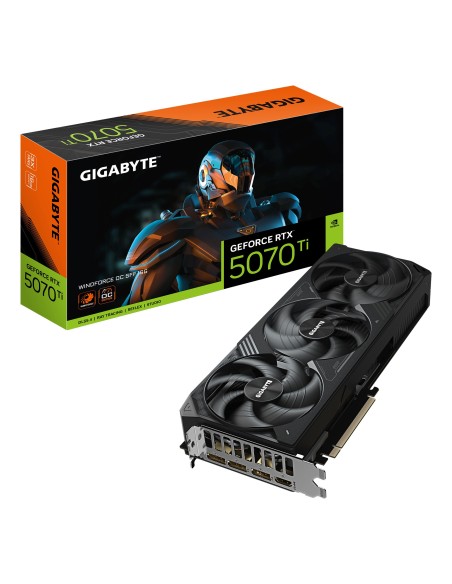 GIGABYTE GeForce RTX 5070 Ti WINDFORCE OC SFF 16G Tarjeta Gráfica - 16GB GDDR7, 256 bits, PCI-E 5.0, 2497 MHz Core Clock, 3 x GIGABYTE GeForce RTX 5070 Ti WINDFORCE OC SFF 16G Tarjeta Gráfica - 16GB GDDR7, 256 bits, PCI-E 5.0, 2497 MHz Core Clock, 3 x