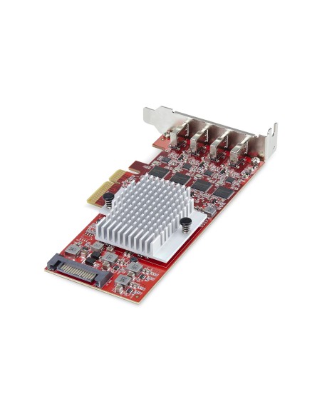 StarTech.com Tarjeta PCIe USB-C de 4 Puertos - Hub Interno USB Tipo C - USB 3.2 10Gb - 4 Controladores Independientes USB - TAA