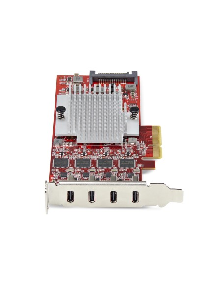 StarTech.com Tarjeta PCIe USB-C de 4 Puertos - Hub Interno USB Tipo C - USB 3.2 10Gb - 4 Controladores Independientes USB - TAA