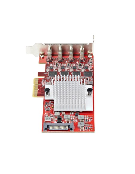 StarTech.com Tarjeta PCIe USB-C de 4 Puertos - Hub Interno USB Tipo C - USB 3.2 10Gb - 4 Controladores Independientes USB - TAA