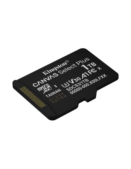 Kingston Technology 1TB microSDXC Canvas Select Plus Gen3 150MB s A1 (Incluye adaptador de SD) Kingston Technology 1TB microSDXC Canvas Select Plus Gen3 150MB s A1 (Incluye adaptador de SD)