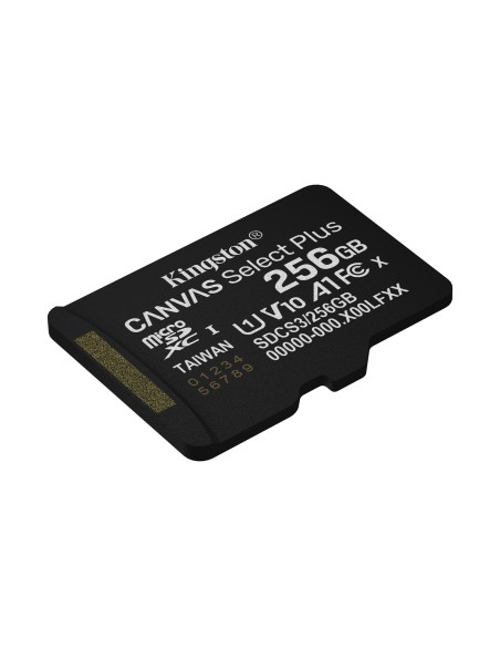Kingston Technology 256GB microSDXC Canvas Select Plus Gen3 150MB s A1 (Incluye adaptador de SD) Kingston Technology 256GB microSDXC Canvas Select Plus Gen3 150MB s A1 (Incluye adaptador de SD)