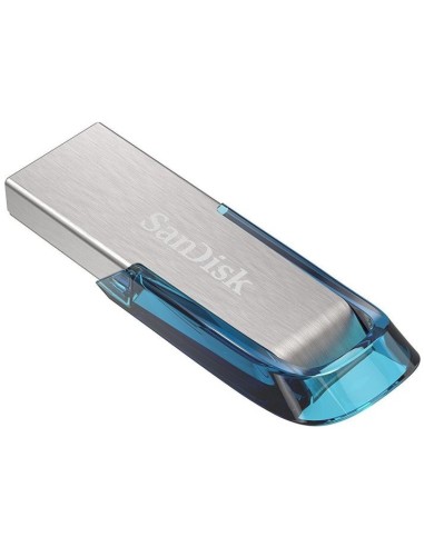 SanDisk Ultra Flair unidad flash USB 128 GB USB tipo A 3.2 Gen 1 (3.1 Gen 1) Azul, Plata