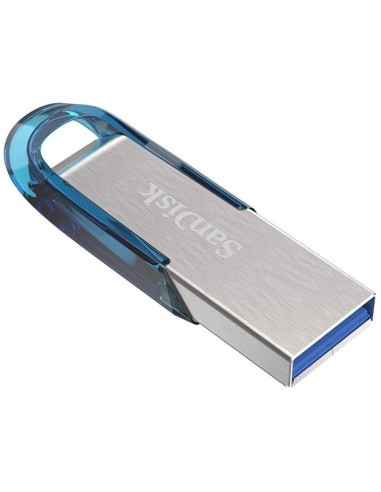 SanDisk Ultra Flair unidad flash USB 128 GB USB tipo A 3.2 Gen 1 (3.1 Gen 1) Azul, Plata