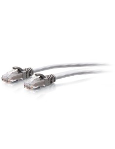 C2G Cable de conexión Ethernet delgado sin apantallar (UTP) con protección antienganche Cat6a de 0,6 m - Gris