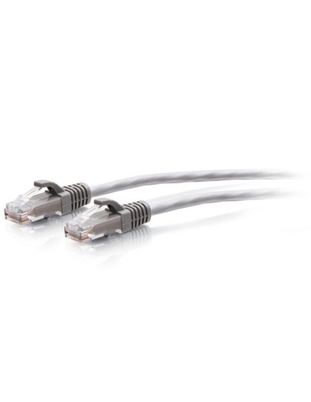 C2G Cable de conexión Ethernet delgado sin apantallar (UTP) con protección antienganche Cat6a de 0,6 m - Gris