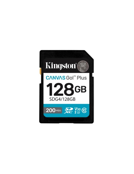 Kingston Technology Canvas Go! Plus 128GB SDXC Canvas Go Plus Gen4 200MB s C10 UHS-I U3 V30 Kingston Technology Canvas Go! Plus 128GB SDXC Canvas Go Plus Gen4 200MB s C10 UHS-I U3 V30