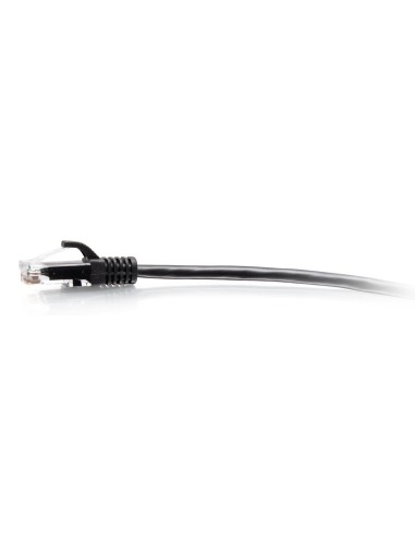 C2G Cable de conexión Ethernet delgado sin apantallar (UTP) con protección antienganche Cat6a de 3,1 m - Negro