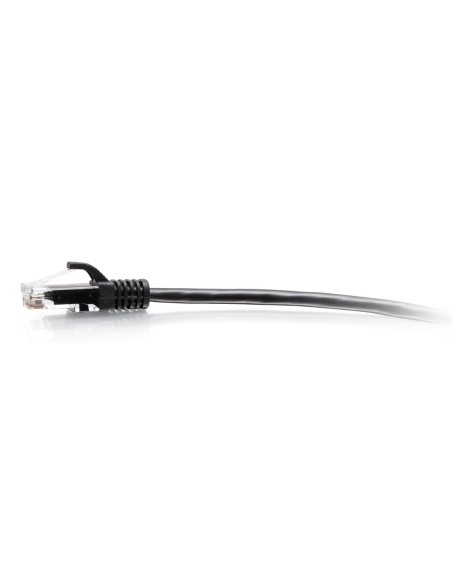 C2G Cable de conexión Ethernet delgado sin apantallar (UTP) con protección antienganche Cat6a de 3,1 m - Negro