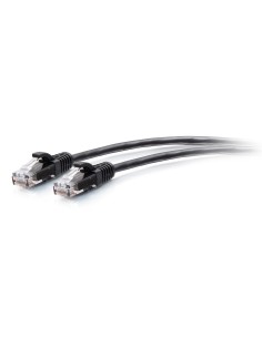 C2G Cable de conexión Ethernet delgado sin apantallar (UTP) con protección antienganche Cat6a de 7,6 m - Negro
