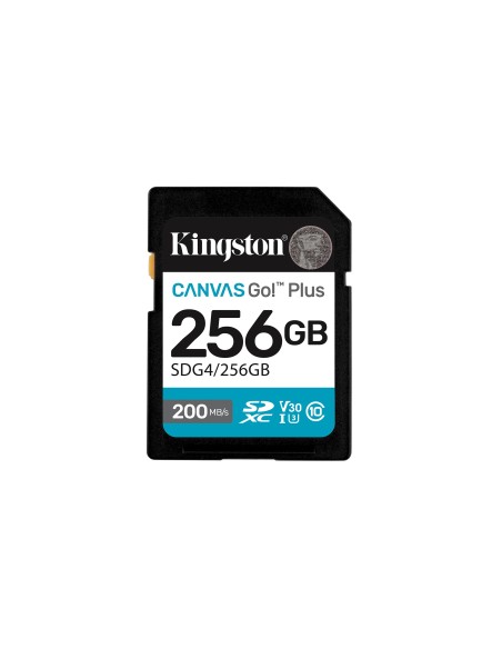 Kingston Technology Canvas Go! Plus 256GB SDXC Canvas Go Plus Gen4 200MB s C10 UHS-I U3 V30 Kingston Technology Canvas Go! Plus 256GB SDXC Canvas Go Plus Gen4 200MB s C10 UHS-I U3 V30