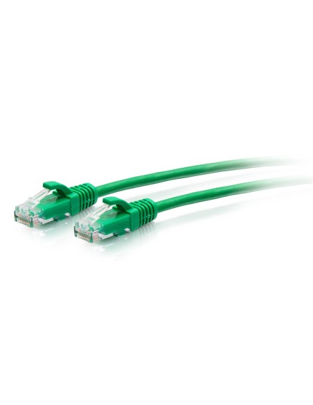 C2G Cable de conexión Ethernet delgado sin apantallar (UTP) con protección antienganche Cat6a de 2,1 m - Verde