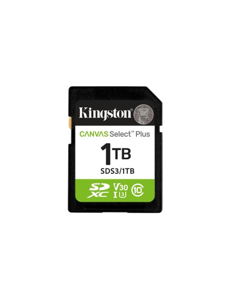 Kingston Technology 1 TB SDXC Canvas Select Plus Gen3 150 MB s C10 UHS-I U3 V30
