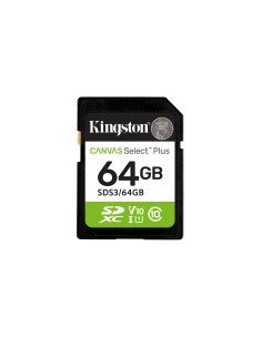 Kingston Technology 64 GB SDXC Canvas Select Plus Gen3 100 MB s C10 UHS-I U1 V10