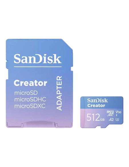 SanDisk Creator 512 GB MicroSDXC UHS-I Clase 10 SanDisk Creator 512 GB MicroSDXC UHS-I Clase 10