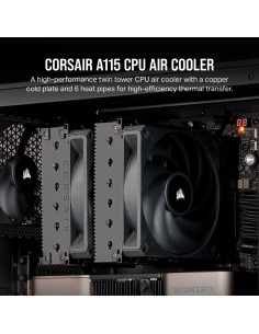 Corsair AF ELITE A115 Procesador Refrigerador de aire 14 cm Negro 1 pieza(s) 2
