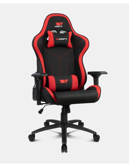 DRIFT DR110BR silla para videojuegos Butaca para jugar Asiento acolchado Negro, Rojo