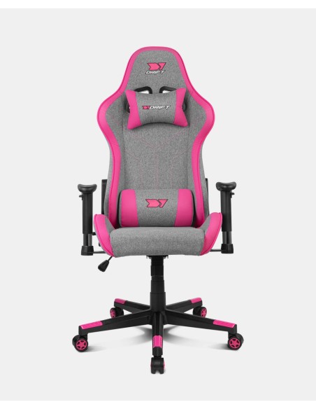 DRIFT DR90 PRO Silla para videojuegos de PC Asiento acolchado Gris, Rosa