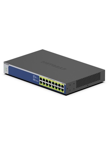 NETGEAR GS516PP No administrado Gigabit Ethernet (10 100 1000) Energía sobre Ethernet (PoE) Azul, Gris
