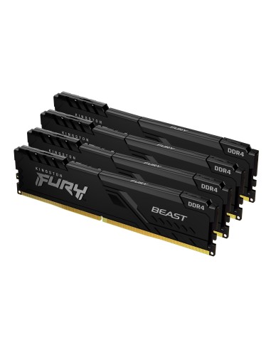 Kingston Technology FURY Beast 128GB 3200MT s DDR4 CL16 DIMM (Kit de 4) Black
