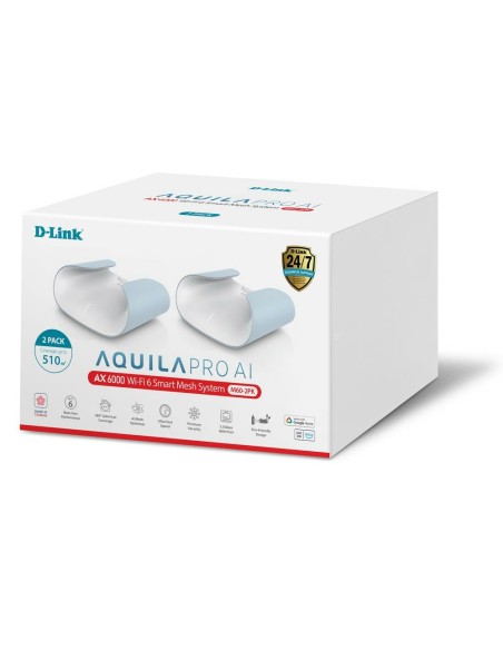 D-Link M60-2 sistema Wi-Fi Mesh (Wi-Fi en malla) Doble banda (2,4 GHz   5 GHz) Wi-Fi 6 (802.11ax) Blanco 4 Interno D-Link M60-2 sistema Wi-Fi Mesh (Wi-Fi en malla) Doble banda (2,4 GHz   5 GHz) Wi-Fi 6 (802.11ax) Blanco 4 Interno