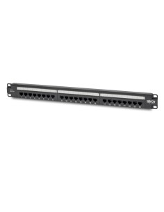 Tripp Lite N252-P24 Panel de Conexiones Cat6 de 24 Puertos – Cumple con PoE+, 110   Krone, 568A B, RJ45 Ethernet, Instalación