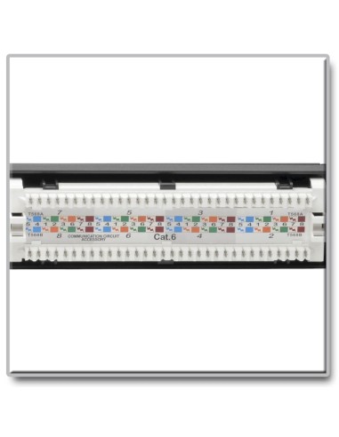 Tripp Lite N252-P24 Panel de Conexiones Cat6 de 24 Puertos – Cumple con PoE+, 110   Krone, 568A B, RJ45 Ethernet, Instalación