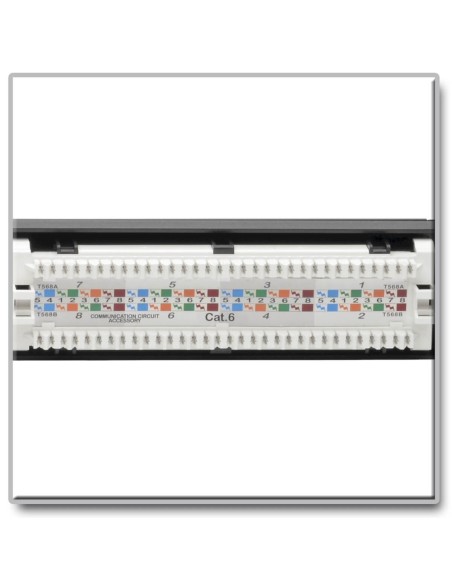 Tripp Lite N252-P24 Panel de Conexiones Cat6 de 24 Puertos – Cumple con PoE+, 110   Krone, 568A B, RJ45 Ethernet, Instalación