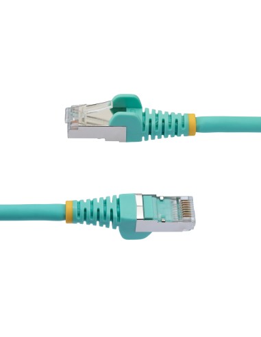 StarTech.com Cable de 10m de Red Ethernet CAT6a - Aguamarina - Low Smoke Zero Halogen (LSZH) - 10GbE - 500MHz - PoE++ de 100W -