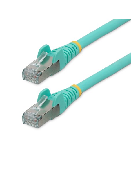 StarTech.com Cable de 7,5m de Red Ethernet CAT6a - Aguamarina - Low Smoke Zero Halogen (LSZH) - 10GbE - 500MHz - PoE++ de 100W