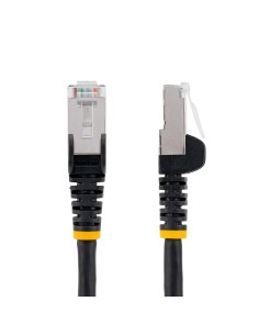 StarTech.com Cable de 7,5m de Red Ethernet CAT6a - Negro - Low Smoke Zero Halogen (LSZH) - 10GbE - 500MHz - PoE++ de 100W - 2