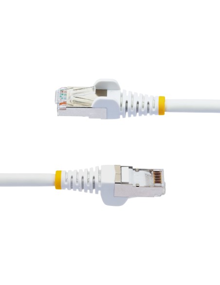 StarTech.com Cable de 5m de Red Ethernet CAT6a - Blanco - Low Smoke Zero Halogen (LSZH) - 10GbE - 500MHz - PoE++ de 100W -